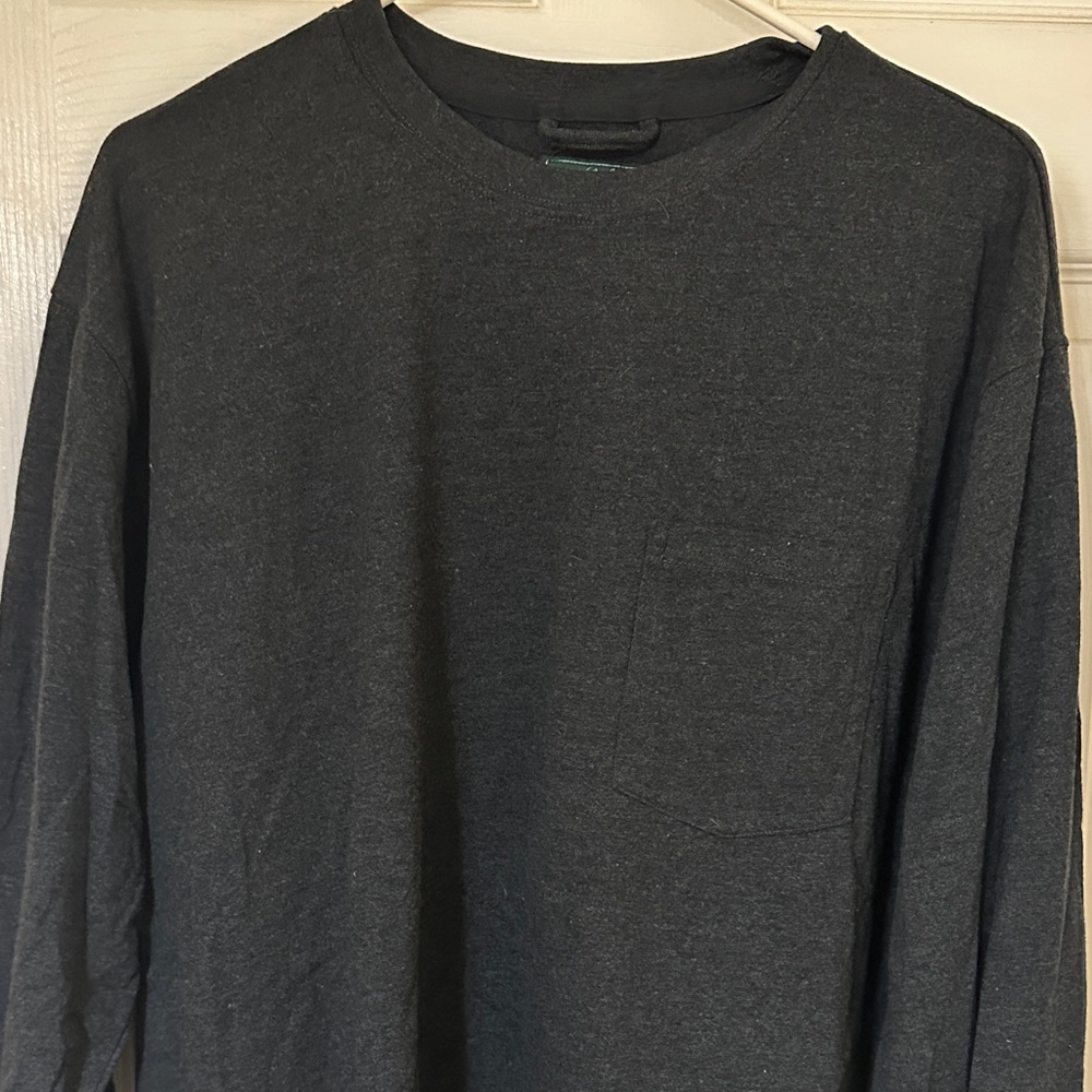 Woolrich Charcoal Long Sleeve Tee